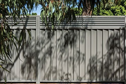 Colorbond Fencing with privacy screen | Concrete Coast Sleepers & Fencing Nowra - Sydney